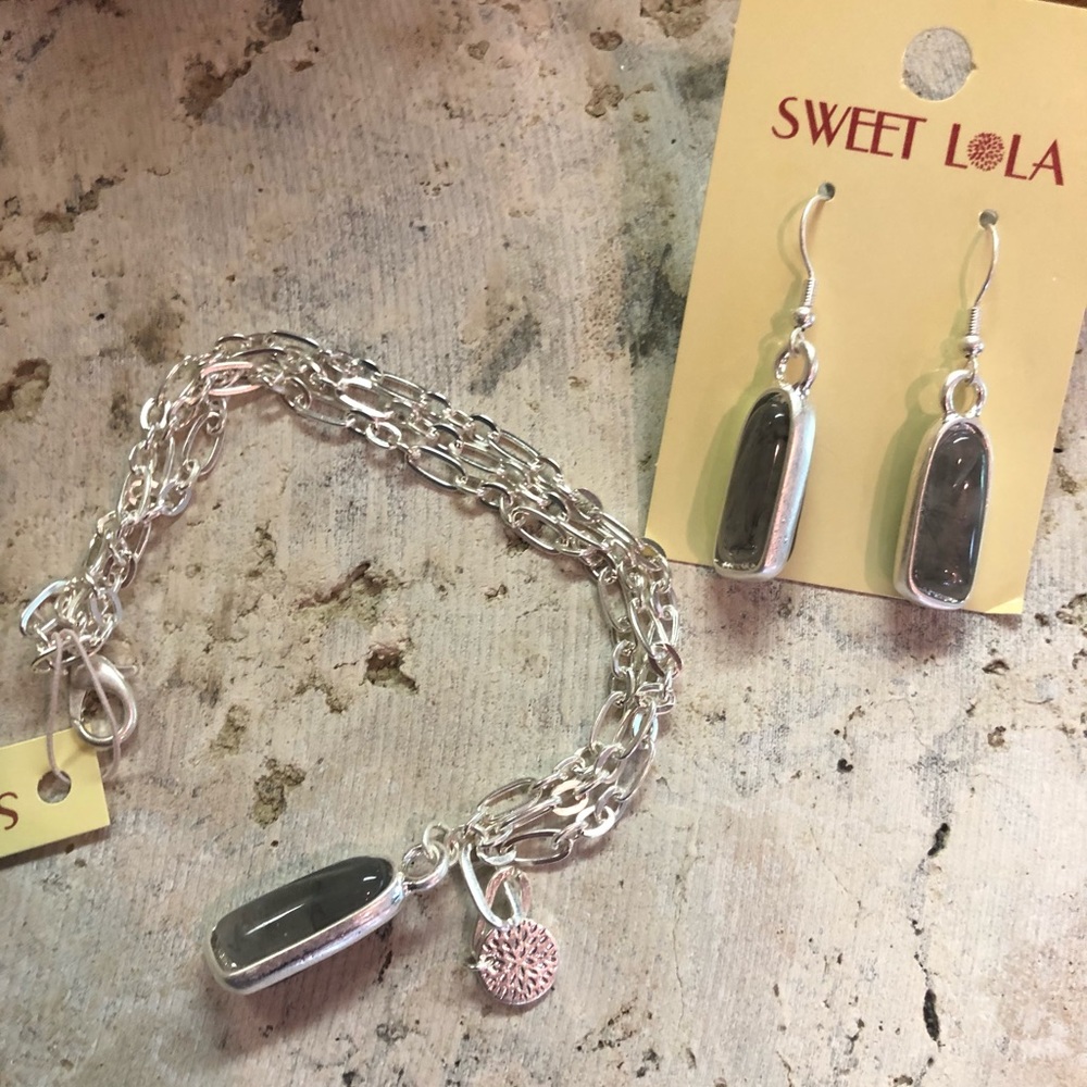 Sweet Lola bracelet earring set NEW